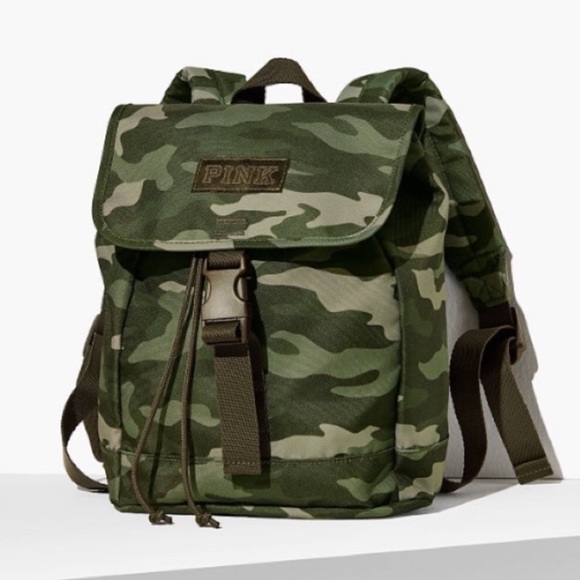PINK VS Mini Camo Backpack Limited Edition New With Tag - Picture 2 of 8